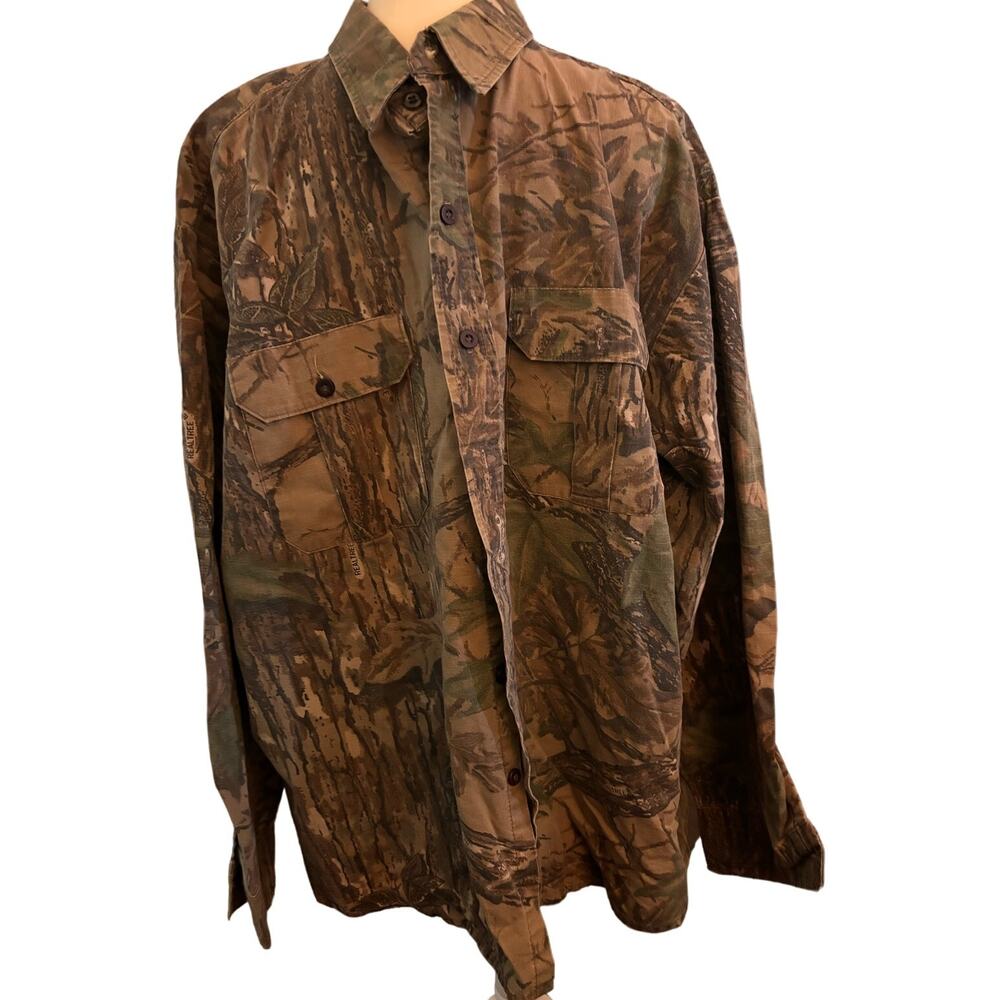 Walls Realtree Camo Button Up Shirt, Men's Size 2XL
